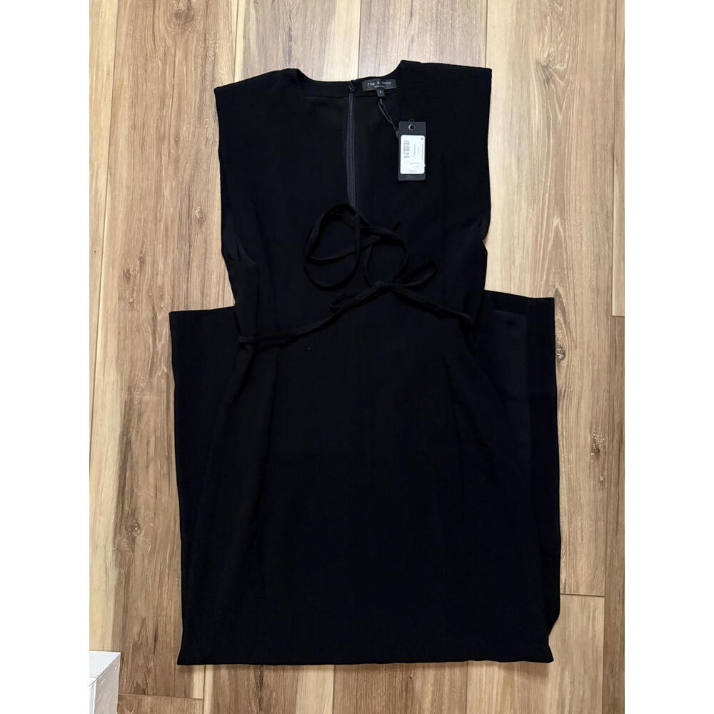 NWT!  rag & bone Moira Sleeveless Maxi Dress Black Size 6 - Picture 7 of 9